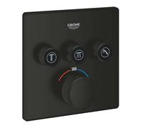 Grohe Grohtherm SmartControl - Grifo termostático empotrado, para 3 dispositivos, negro mate 291262430