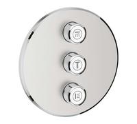 Grohe Grohtherm SmartControl - Placa con triple llave de paso, supersteel 29122DC0