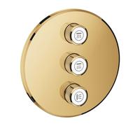 Grohe Grohtherm SmartControl Válvula oculta de 3 vías, rosa de pared redonda, 29122GL0, Color: fresco amanecer