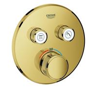 Grohe Grohtherm SmartControl termostato con dos válvulas de cierre, roseta redonda de pared, 29119GL0, Color: fresco amanecer