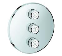 Grohe Grohtherm SmartControl Válvula oculta de 3 vías, rosa de pared redonda, 29122000, Color: cromado