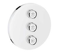 GROHE Termostato Grohtherm SmartControl 29152LS0 cristal blanco inversor 3 chorros redondo