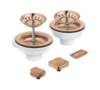 Grohe - Juego de desagüe para fregadero de 2 senos, Warm Sunset cepillado 40998DL0