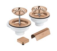 Grohe - Juego de desagüe para fregadero de 2 senos, Warm Sunset cepillado 40999DL0