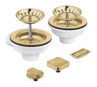 Grohe - Juego de desagüe para fregadero de 2 senos, Cool Sunrise cepillado 40998GN0