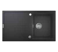 Grohe K400 - Fregadero individual y desagüe, 86 x 50 cm, Gris (Granite Black)