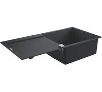 GROHE Fregadero de granito K500 100x50 cm con desagüe automático Negro 31645AP0