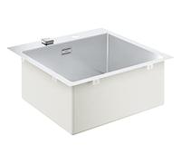 GROHE K800 | 1 cubeta | Fregadero de cocina - sobre encimera o a ras | Medida corte encimera: 503 x 495 mm | desagüe automático, sifón, cestillo y set de montaje | Acero inoxidable | 31583SD1