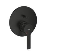 GROHE Lineare - Grifo de baño/ducha empotrado con inversor de 2 vías (palanca metálica, cartucho cerámico 46mm, sin cuerpo empotrado), negro mate, 240642431