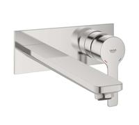 GROHE Grifo lavabo empotrado Lineare 23444DC1 SuperSteel de 2 orificios proyección 207mm