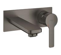GROHE Grifo empotrado para lavabo Lineare 19409AL1 instalación 2 orificios Hard Graphite cepillado