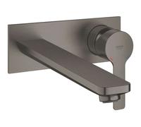 Grohe Lineare - Grifo empotrado de lavabo, instalación de 2 orificios, Hard Graphite cepillado 23444AL1