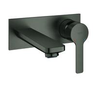 Grohe Lineare - Grifo empotrado de lavabo, instalación de 2 orificios, Hard Graphite cepillado 19409AL1
