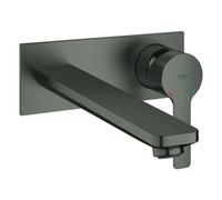 Grohe Lineare mezclador de lavabo de 2 agujeros, de pared, proyección 207mm, 23444AL1, Color: grafito duro cepillado