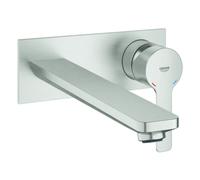 GROHE Grifo lavabo empotrado Lineare 23444DC1 SuperSteel de 2 orificios proyección 207mm