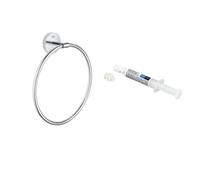 Grohe Lote Start Cosmopolitan QuickFix -Toallero Individual en Cromo con Adhesivo QuickGlue A1 (Pegamento sin taladrar para 1 Punto de Montaje), Ref. 41167000