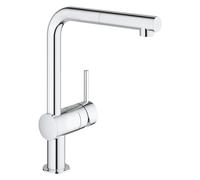 GROHE Grifo de fregadero Minta 31397000 – Monomando, caño en L giratorio 360°, ducha extraíble cromo