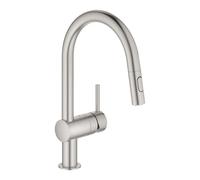 GROHE – Grifo de cocina Minta 32321DC2 – SuperSteel, caño alto extraíble 360°