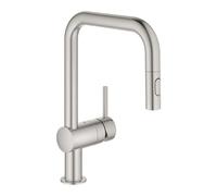 Grohe Minta - Grifo de fregadero con ducha extraíble, supersteel 32322DC2
