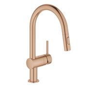 Grohe Minta - Grifo de fregadero con ducha extraíble, Warm Sunset cepillado 32321DL2