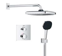 GROHE Precision 250 - sistema de ducha empotrado (2 tipos de chorro, caja de instalación universal, flexo de ducha 1500mm), angular, cromo, 34882000