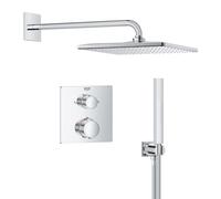 GROHE conjunto de ducha empotrado Vitalio Start – termostato y rociador efecto lluvia cromo 34881000