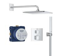 Grohe Precision Cube - Conjunto de ducha con termostato empotrado, 31x31 cm, cromo 34879000