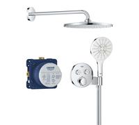 Grohe Precision SmartControl - Conjunto de ducha con termostato empotrado, diámetro 31 cm,3 chorros, cromo 34877000
