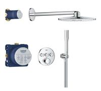 Grohe Precision SmartControl - Conjunto de ducha con termostato para instalación empotrada, diámetro 31 cm, 2 chorros, cromo 34874000