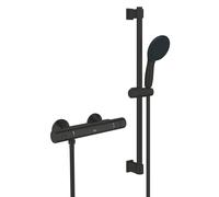 Grohe Precision Start conjunto de ducha a pared con termostato negro 345972431