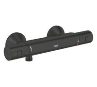 GROHE Grifo termostático de ducha Precision 345942430 – montaje en pared, negro mate