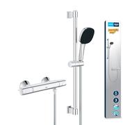 GROHE Conjunto de ducha Precision Trend con termostato, 3 chorros, cromo 34237003