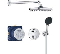 GROHE Conjunto de ducha empotrado Vitalio Start 250 con termostato y rociador efecto lluvia Cromo