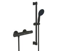 Grohe Precision Start conjunto de ducha a pared con termostato negro 345972431