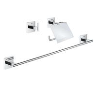 Grohe QuickFix Start Cube - Set de accesorios de baño 3 en 1, cromo 41124000