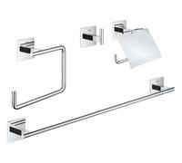 Grohe QuickFix Start Cube - Set de accesorios de baño, 4 en 1, cromo 41115000