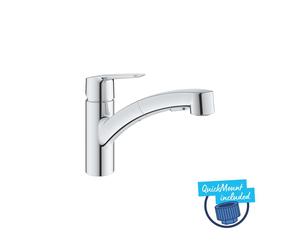 Grohe QuickFix Start - Grifo de fregadero con ducha extraíble, cromo 1012400000
