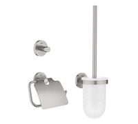 Grohe QuickFix Start - Set de accesorios de WC 3 en 1, supersteel 41204DC0