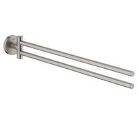 Grohe QuickFix Start - Toallero doble, longitud 44 cm, supersteel 41183DC0