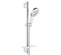 GROHE Conjunto ducha Rainshower SmartActive 130, 3 chorros, barra 60cm, mangueras, StarLight Chrome