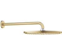 Grohe Rainshower brazo de ducha con efecto lluvia 31x31 cm circular Brushed Cool Sunrise 26066GN0