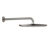 Grohe Rainshower brazo de ducha con efecto lluvia 31x31 cm circular Brushed Hard Graphite 26066AL0