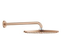 Grohe Rainshower brazo de ducha con efecto lluvia 31x31 cm circular Brushed Warm Sunset 26066DL0