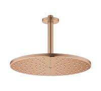 Grohe Rainshower brazo de ducha con efecto lluvia 31x31 cm circular Brushed Warm Sunset 26560DL0