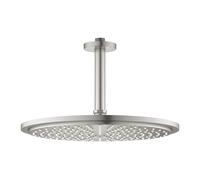 Grohe Rainshower brazo de ducha con efecto lluvia 31x31 cm circular SuperSteel 26067DC0