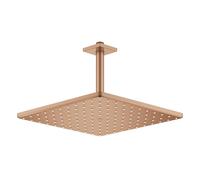Grohe Rainshower brazo de ducha con efecto lluvia 31x31 cm cuadrada Brushed Warm Sunset 26566DL0