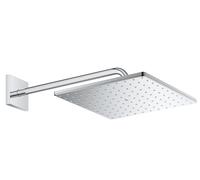 Grohe Rainshower brazo de ducha con efecto lluvia 31x31 cm cuadrada StarLight Chrome 26563000