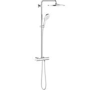 Grohe Rainshower conjunto de ducha a pared con termostato con rociador con efecto lluvia blanco 26647LS0