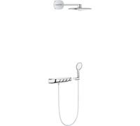 Grohe Rainshower conjunto de ducha empotrado con termostato con rociador con efecto lluvia StarLight Chrome 26443LS0