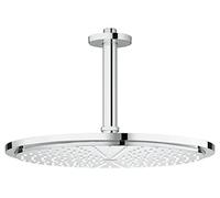 GROHE Rainshower Cosmopolitan 310 Juego de Ducha de Techo (Brazo de Ducha de Techo 142 mm, Cabezal de Ducha 310 mm, Ahorro de Agua 9,5 l/min, Sistema Antical), Forma Redonda, Cromo, 26067000